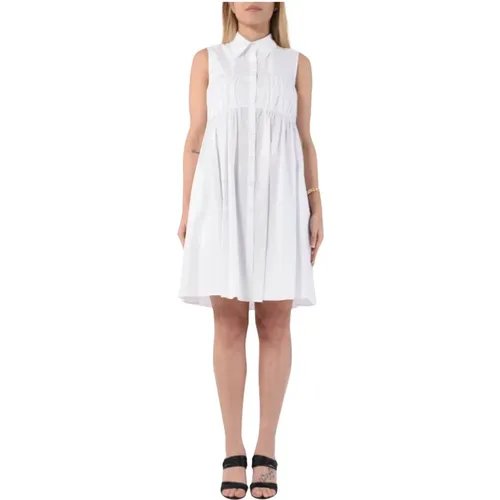 Kleid aus Baumwollhemd mit Knopfleiste , Damen, Größe: 2XS - PATRIZIA PEPE - Modalova