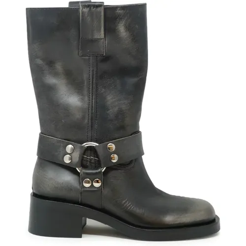 Leather Ankle Boots , female, Sizes: 5 UK, 6 UK, 4 UK, 5 1/2 UK, 7 UK - Elena Iachi - Modalova