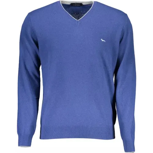 V-Neck Pullover with Contrast Details , male, Sizes: 2XL - Harmont & Blaine - Modalova