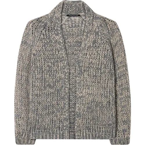 Bouclé Cardigan with Shawl Collar , female, Sizes: M, L - LUISA CERANO - Modalova