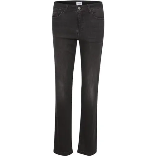 Dunkelgraue Denim Regular Jeans , Damen, Größe: W29 - Saint Tropez - Modalova