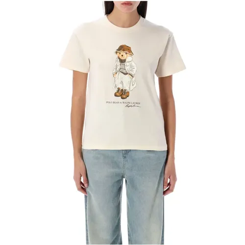 Women's Clothing T-Shirts & Polos Beige Aw24 , female, Sizes: M, L - Ralph Lauren - Modalova