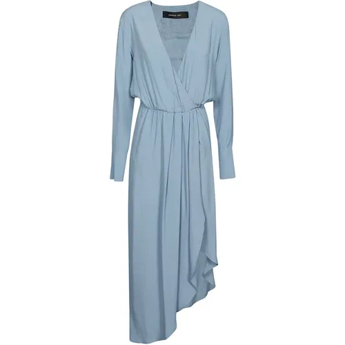 Ceruleo Long Sleeve Dress , female, Sizes: XS, L, S - Federica Tosi - Modalova