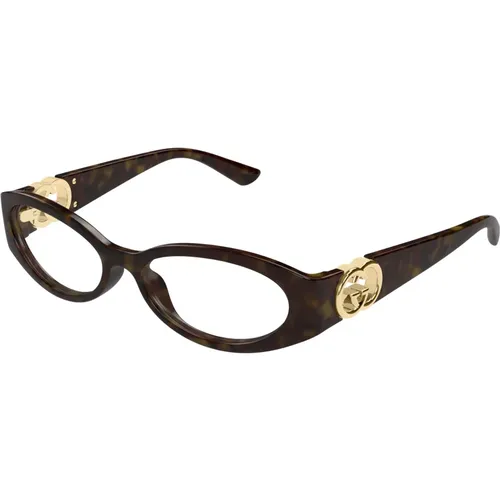 Stilvolle Brille in Schwarz , Damen, Größe: 52 MM - Gucci - Modalova