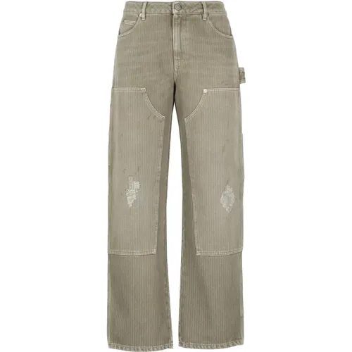 Cotton Trousers with Distressed Details , male, Sizes: S, M, XL, L - Golden Goose - Modalova