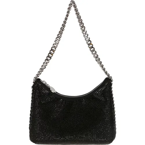 Crystal Hotfix Mini Zip Shoulder Bag , female, Sizes: ONE SIZE - Stella Mccartney - Modalova
