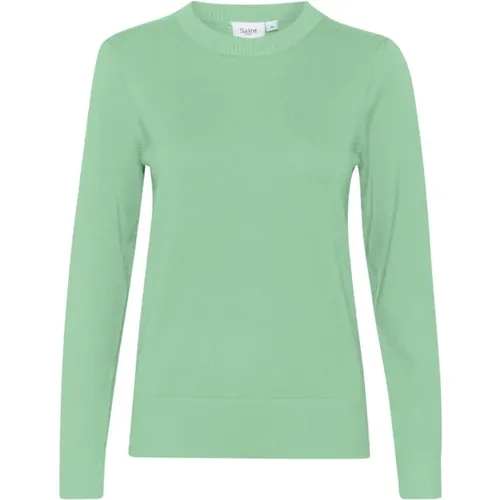 Grüner Strickpullover , Damen, Größe: 2XL - Saint Tropez - Modalova