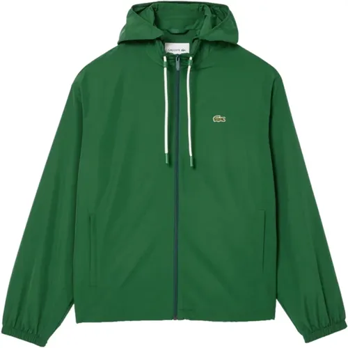 Polyester Jacket with Removable Hood , male, Sizes: XS - Lacoste - Modalova