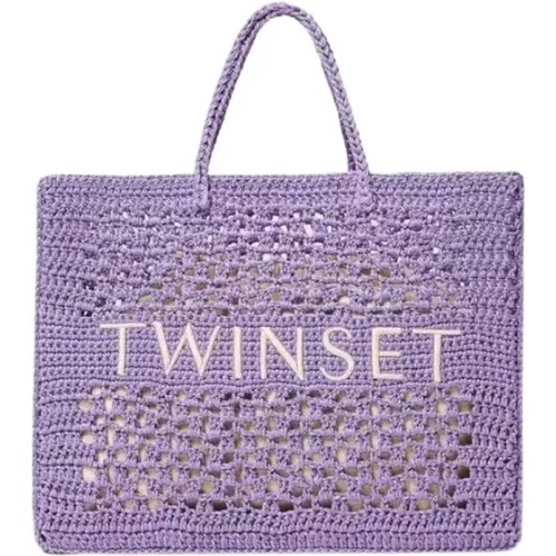 Handmade Crochet Bohemian Shopper Bag , female, Sizes: ONE SIZE - Twinset - Modalova
