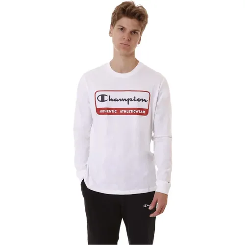 Langarm T-Shirt , Herren, Größe: L - Champion - Modalova