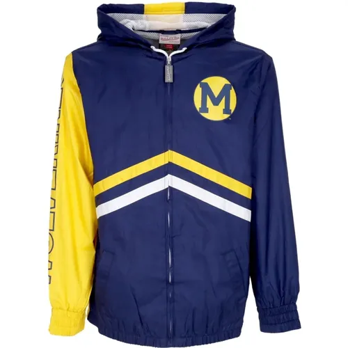 Michigan Wolverines Windbreaker Jacke , Herren, Größe: L - Mitchell & Ness - Modalova