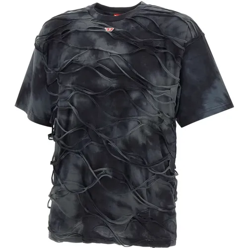 Tie-Dye T-Boxket T-shirt , male, Sizes: L, S, XS - Diesel - Modalova