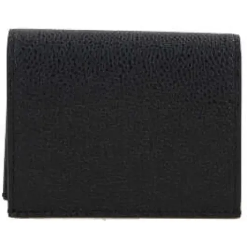 Pebble Grain Leather Credit Card Wallet , male, Sizes: ONE SIZE - Thom Browne - Modalova