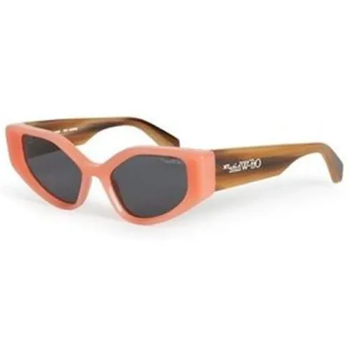 Memphis Stylische Sonnenbrille - Off White - Modalova