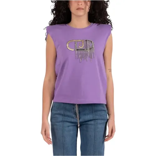 Lässiges Baumwoll-T-Shirt für Frauen , Damen, Größe: 2XS - Liu Jo - Modalova