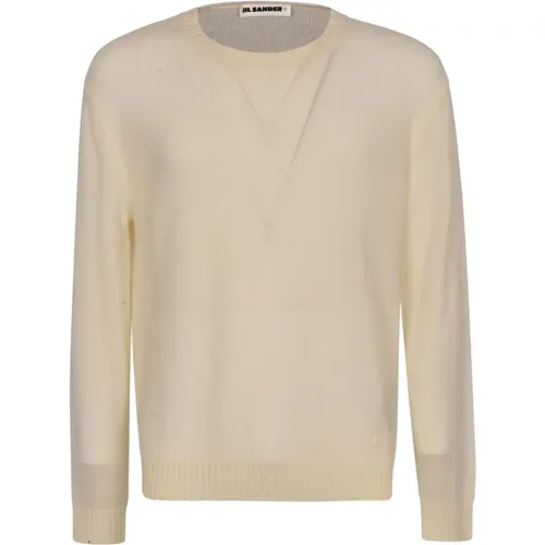 White Snow Sweatshirt, Wool Jumper , male, Sizes: L - Jil Sander - Modalova