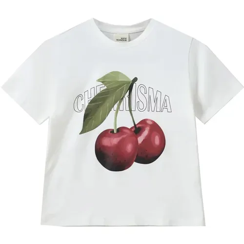 Kirschblüten T-Shirt Top Weiß , Damen, Größe: S - Sofie Schnoor - Modalova