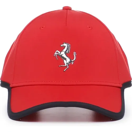 Roter Baumwollhut mit Logo , unisex, Größe: ONE Size - Ferrari - Modalova