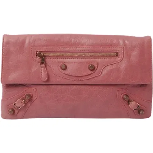 Pre-owned Leather clutches , female, Sizes: ONE SIZE - Balenciaga Vintage - Modalova