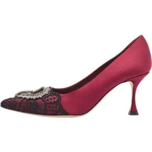 Pre-owned Lace heels , female, Sizes: 4 1/2 UK - Manolo Blahnik Pre-owned - Modalova