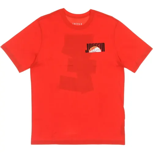 Sportliches Crew Neck Tee Rot/Schwarz - Jordan - Modalova