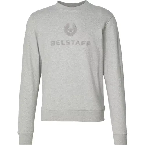 Varsity Sweatshirt in Old Silver Heather , Herren, Größe: M - Belstaff - Modalova