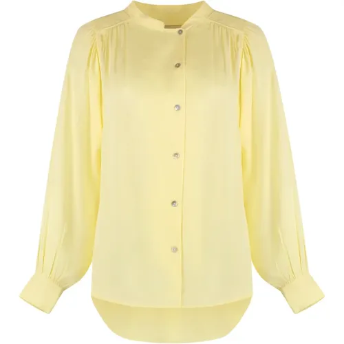 Rounded Hem Crêpe Blouse , Damen, Größe: XS - Yves Salomon - Modalova