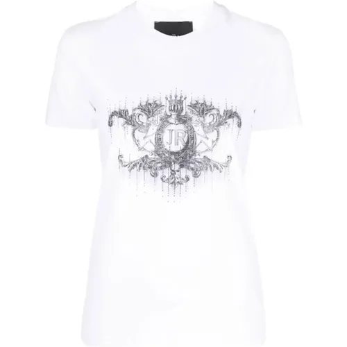 T-Shirt mit Kontrast-Design , Damen, Größe: S - John Richmond - Modalova