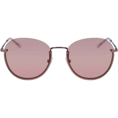 Rote Metallsonnenbrille für Frauen - DKNY - Modalova