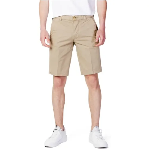 Einfarbige lässige Shorts für Männer , Herren, Größe: W31 - Blauer - Modalova