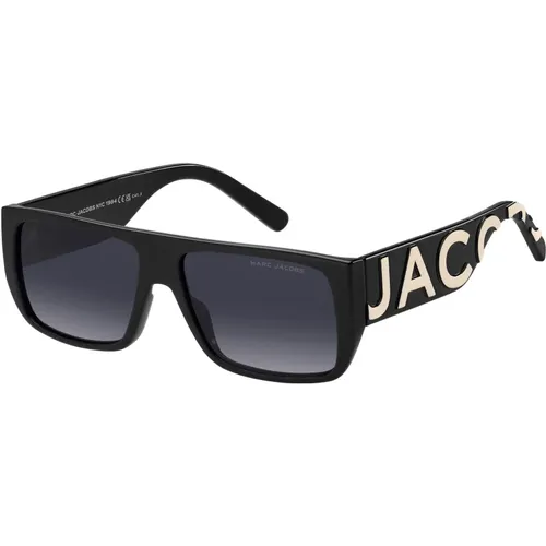 White/Dark Grey Sunglasses , female, Sizes: 57 MM - Marc Jacobs - Modalova