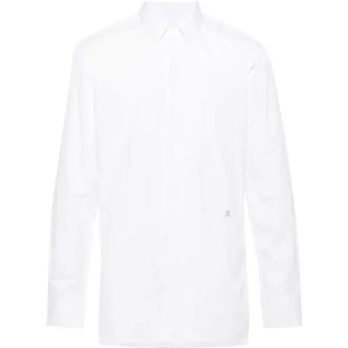 Klassisches Baumwollhemd Weiß , Herren, Größe: XL - Givenchy - Modalova