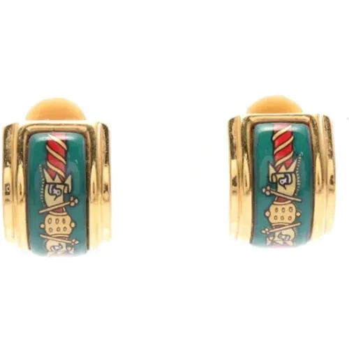 Pre-owned Metal earrings , female, Sizes: ONE SIZE - Hermès Vintage - Modalova