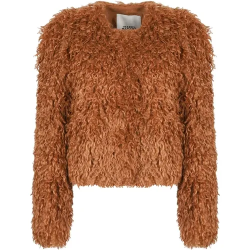 Braune Faux-Fur Faustine Jacke - Isabel marant - Modalova