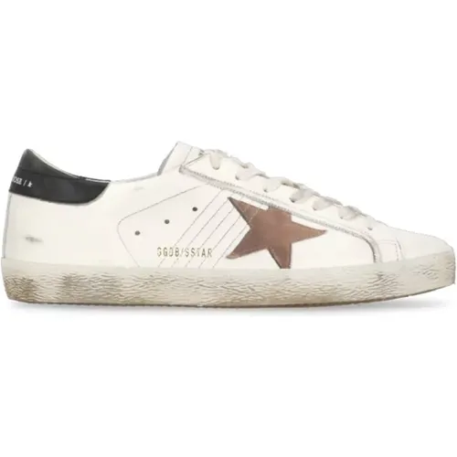 Weiße Ledersneakers mit Sternenlogo - Golden Goose - Modalova