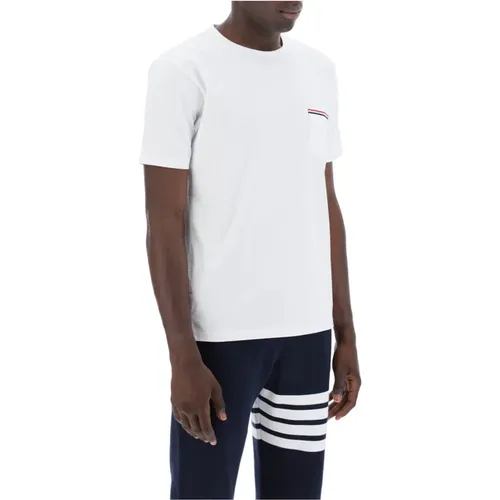 Gestreiftes Taschen T-Shirt , Herren, Größe: M - Thom Browne - Modalova