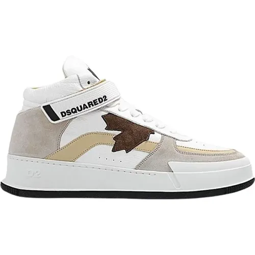 Leather and Suede Men's Sneakers , male, Sizes: 11 UK, 6 UK, 5 UK, 7 UK - Dsquared2 - Modalova