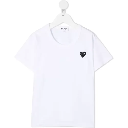 Weiße T-Shirts und Polos mit verspieltem Design - Comme des Garçons Play - Modalova