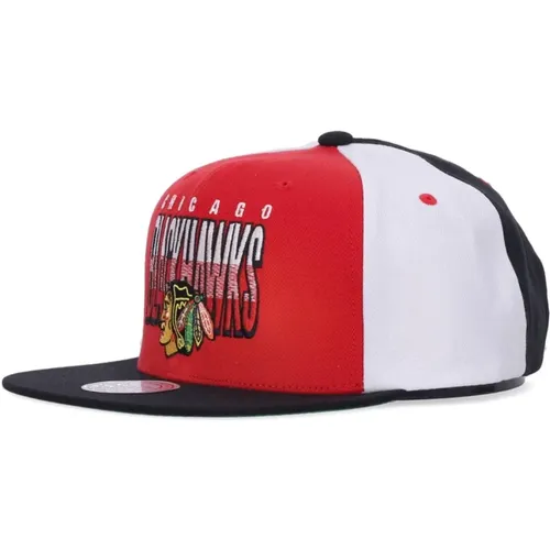 Chicago Blackhawks Snapback Cap Red/Black , male, Sizes: ONE SIZE - Mitchell & Ness - Modalova