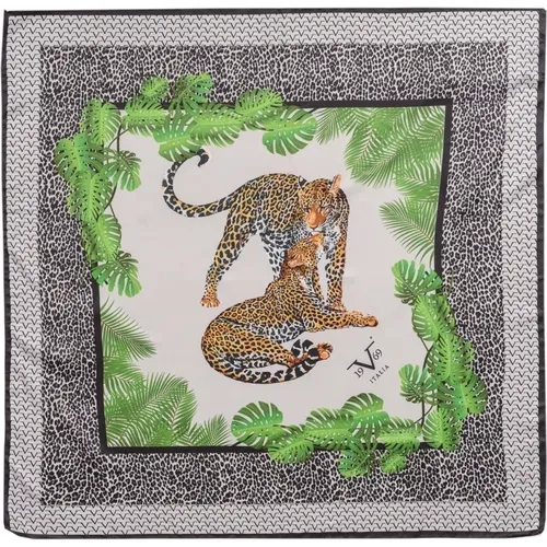 Leopard Print Foulard , female, Sizes: ONE SIZE - 19v69 Italia - Modalova