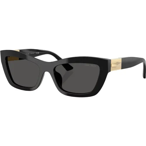 Cat-Eye Sunglasses Dark Grey Lenses , female, Sizes: 54 MM - Jimmy Choo - Modalova