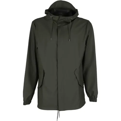 Grey Fishtail Jacket , unisex, Sizes: XS, S, XL - Rains - Modalova