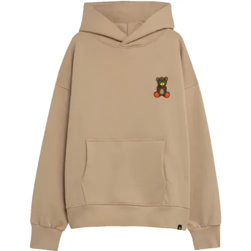 Iconic Teddy Sweatshirt in Sand , Herren, Größe: XL - BARROW - Modalova