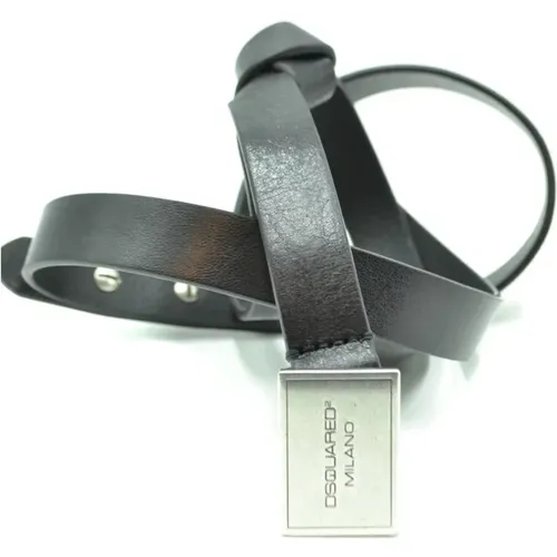 Slim Text Print Belt , female, Sizes: 85 CM, 90 CM - Dsquared2 - Modalova