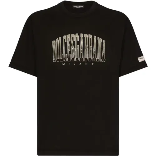 Schwarze T-Shirts & Polos für Männer , Herren, Größe: M - Dolce & Gabbana - Modalova