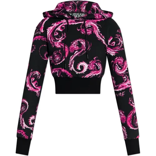 Kapuzenpullover , Damen, Größe: M - Versace Jeans Couture - Modalova