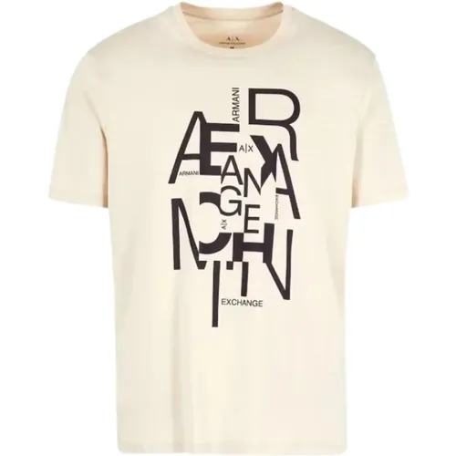 Basic T-Shirt Lässiger Stil , Herren, Größe: XS - Armani Exchange - Modalova