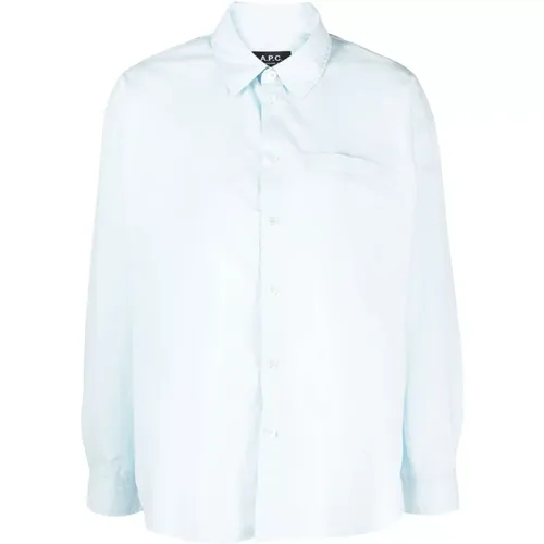 Pale Embroidered Boyfriend Shirt , female, Sizes: S, M - A.p.c. - Modalova
