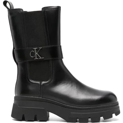 Chunky Combat Chelsea Stiefeletten , Damen, Größe: 38 EU - Calvin Klein Jeans - Modalova