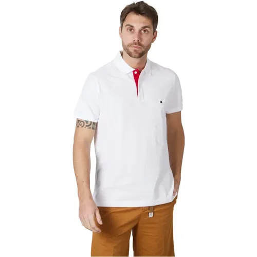 T-Shirts und Polos Weiß , Herren, Größe: L - Tommy Hilfiger - Modalova